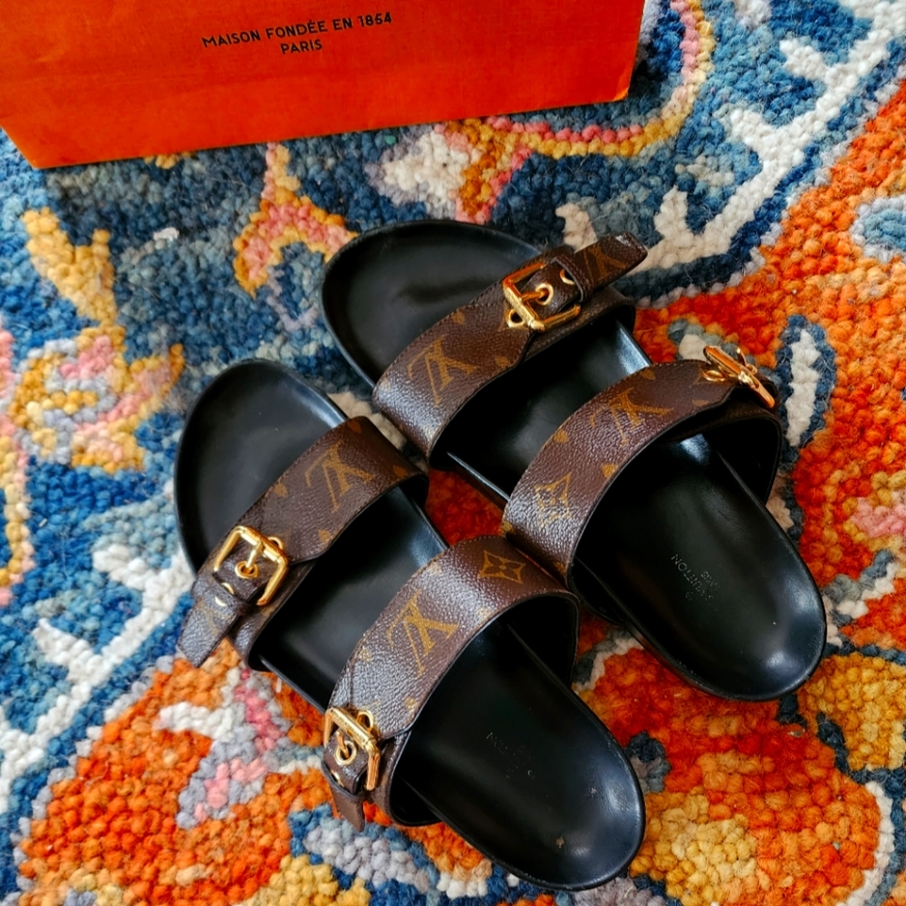 Auth Louis Vuitton Bom Dia sandal